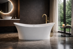 Pietra Bianca Crown Freestanding Stone Bath - view 4