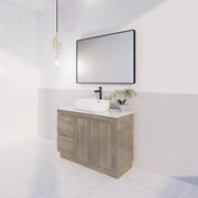 ABS Riva Riva DFL2 Single Bowl Freestanding Vanity 1200mm - Dark Oak