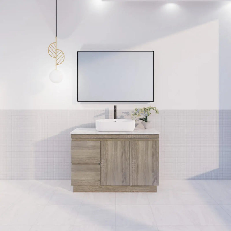 ABS Riva Riva DFL2 Single Bowl Freestanding Vanity 1200mm - Dark Oak