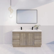 ABS Riva Riva DFL2 Double Bowl Freestanding Vanity 1500mm - Dark Oak