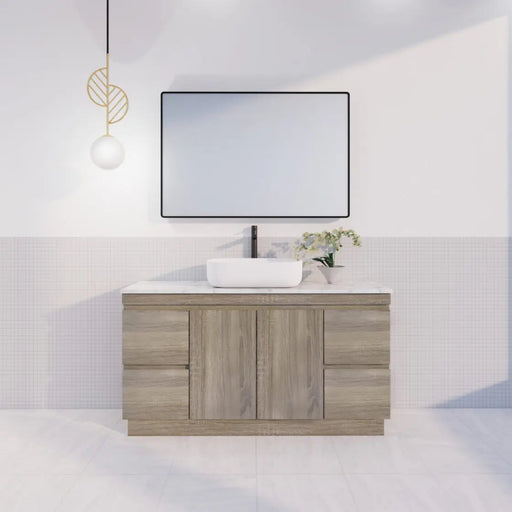 ABS Riva Riva DFL2 Single Bowl Freestanding Vanity 1500mm - Dark Oak