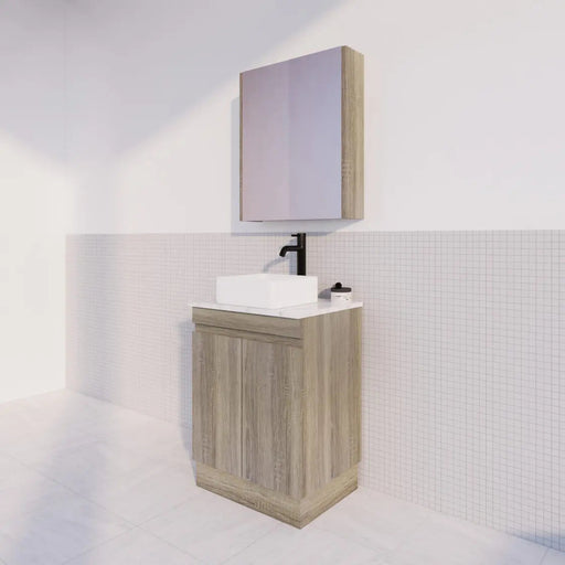 ABS Riva Riva MFL2 Freestanding Vanity 600mm - Dark Oak