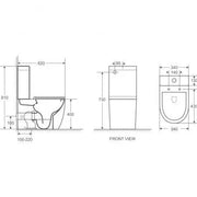 Mercio Diana Back To Wall Toilet Suite - Aqualux Bathrooms- Mercio