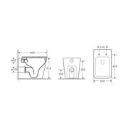 Enox99 Wall Faced Floor Toilet Pan - Aqualux Bathrooms- Mercio