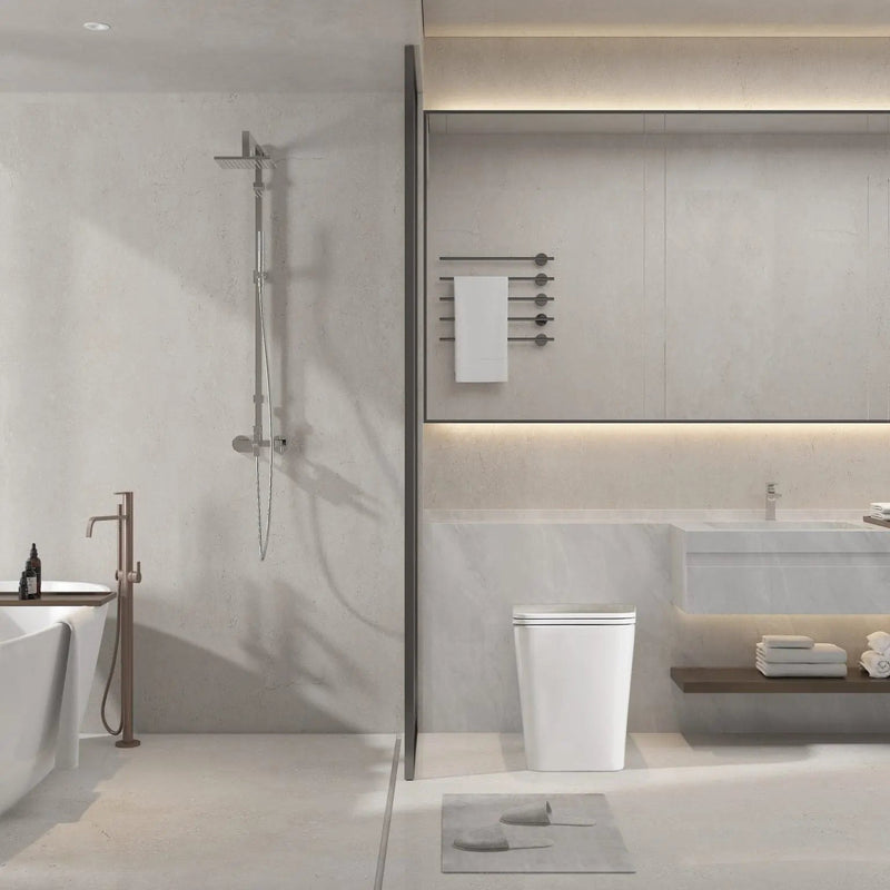 Enox99 Wall Faced Floor Toilet Pan - Aqualux Bathrooms- Mercio