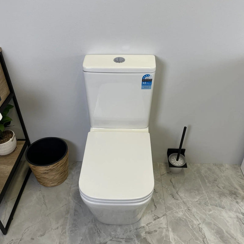 Mercio Enox Back To Wall Toilet Suite - Aqualux Bathrooms- Mercio
