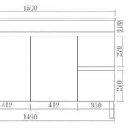 Evie Freestanding Vanity 1500 - Aqualux Bathrooms- Poseidon