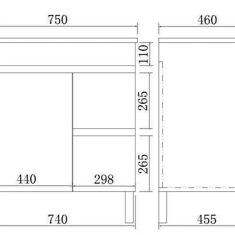 Evie Single Bowl Freestanding Vanity 750 - Aqualux Bathrooms- Poseidon