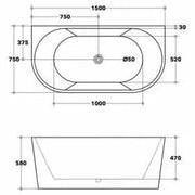 Elivia Right Corner Bathtub - Right - Non Overflow - Aqualux Bathrooms- Poseidon
