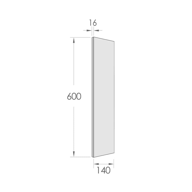 OTTI MATTE BLACK 140MM LAUNDRY WALL CABINET FILLER PANEL