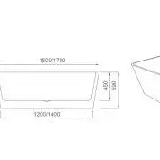 Fortuna 1500 Back To Wall Gloss White Bathtub - Aqualux Bathrooms- Mercio