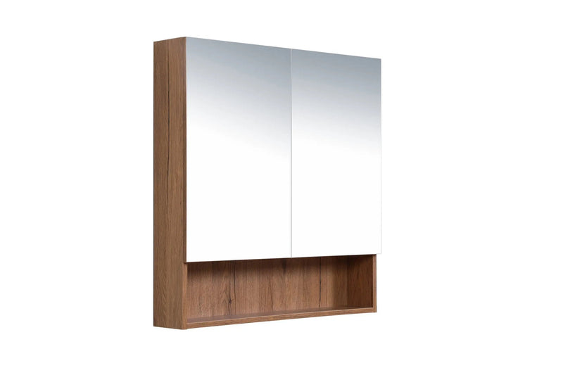 Mercio - Shaving Mirror Cabinet with Shelf 750mm - Aqualux Bathrooms
