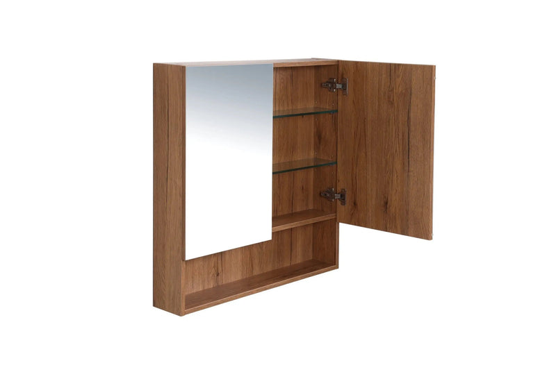 Mercio - Shaving Mirror Cabinet with Shelf 900mm - Aqualux Bathrooms
