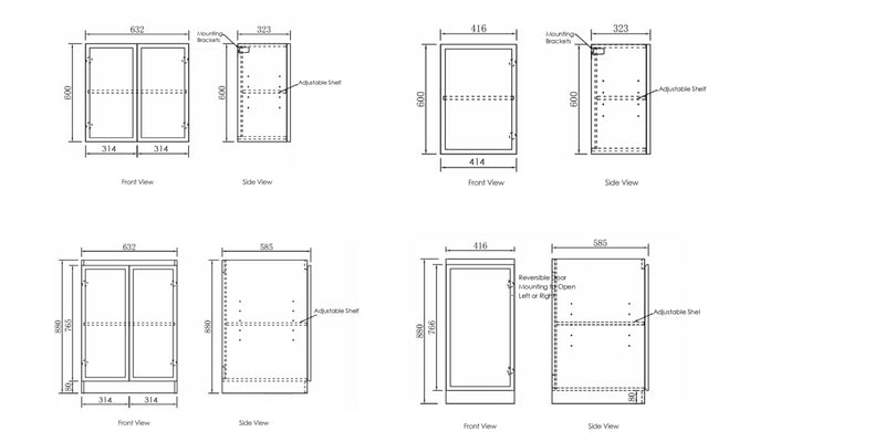 OTTI HAMPSHIRE MATTE WHITE 1715MM LAUNDRY AND WALL CABINET WITH STONE TOP & SINK (PACKAGE-B)