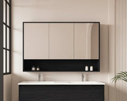 Mercio -  Hera 1200mm Shaving Cabinet Black Oak - Beyond Bathware