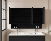 Mercio -  Hera 1200mm Shaving Cabinet Black Oak - Beyond Bathware