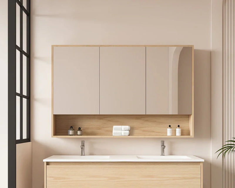 Mercio -  Hera 1200mm Shaving Cabinet Tas Oak - Beyond Bathware