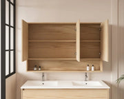 Mercio -  Hera 1200mm Shaving Cabinet Tas Oak - Beyond Bathware