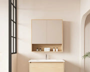 Mercio -  Hera Shaving Cabinet 75cm Tas Oak - Beyond Bathware