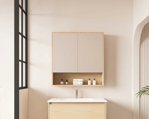 Mercio -  Hera Shaving Cabinet 75cm Tas Oak - Beyond Bathware