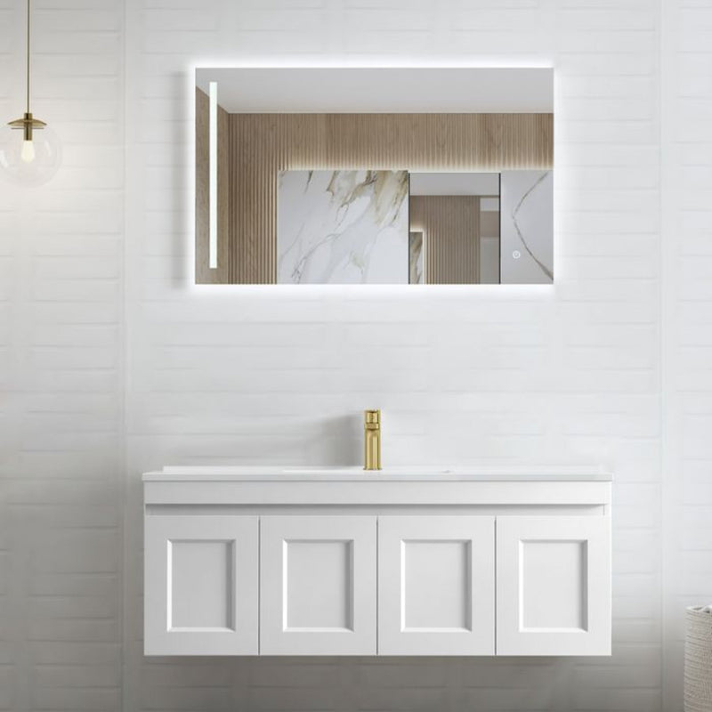 OTTI HAMPTON MARK II MATTE WHITE 1200MM SINGLE BOWL WALL HUNG VANITY