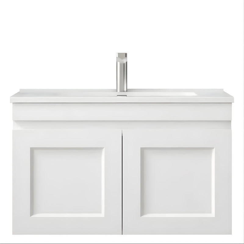 OTTI HAMPTON MARK II MATTE WHITE 750MM SINGLE BOWL WALL HUNG VANITY