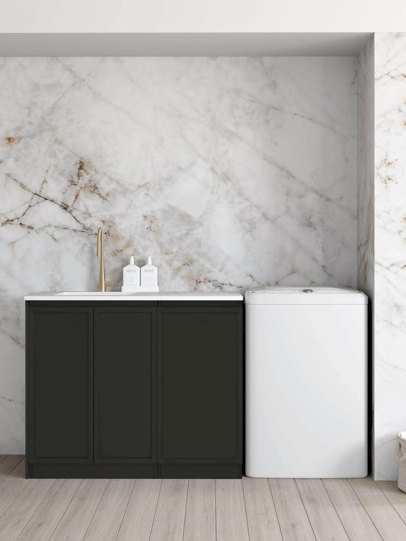 OTTI HAMPSHIRE MATTE BLACK 630MM BASE LAUNDRY CABINET