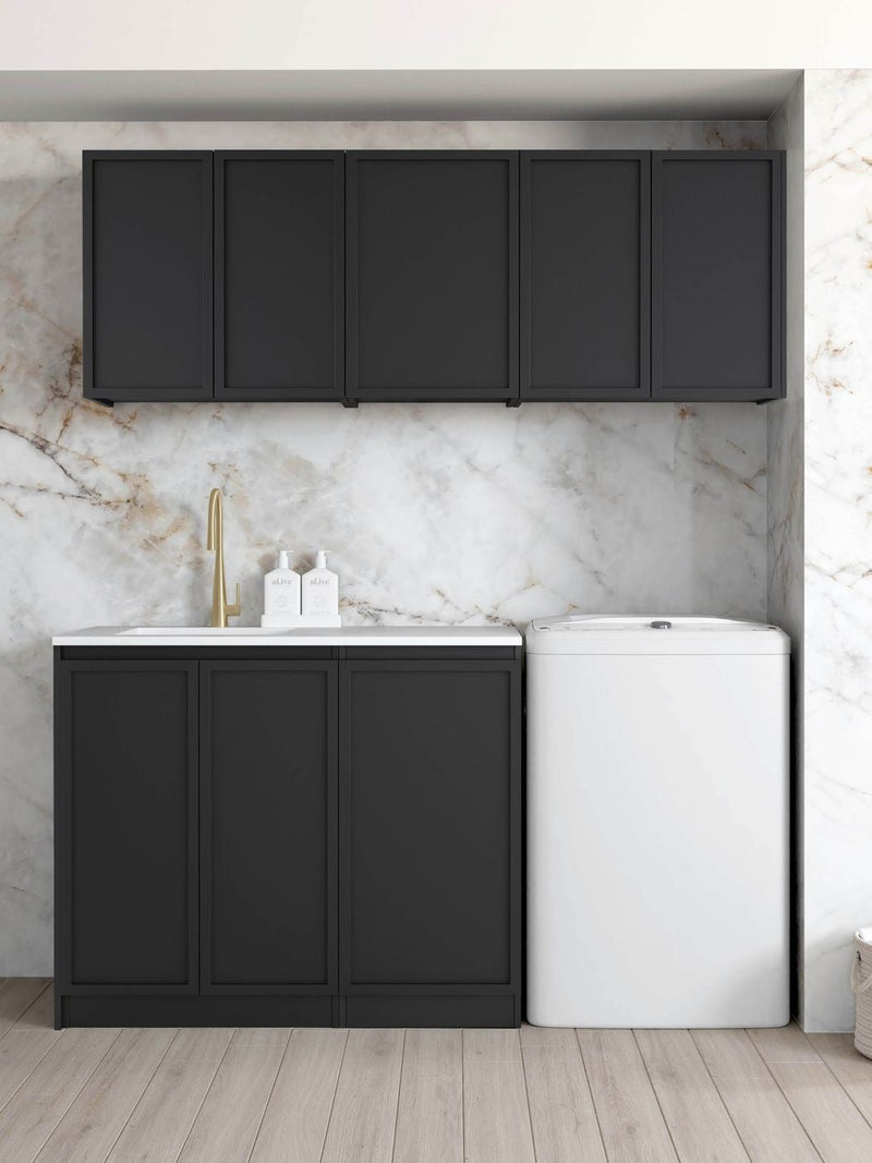 OTTI HAMPSHIRE MATTE BLACK 630MM BASE LAUNDRY CABINET