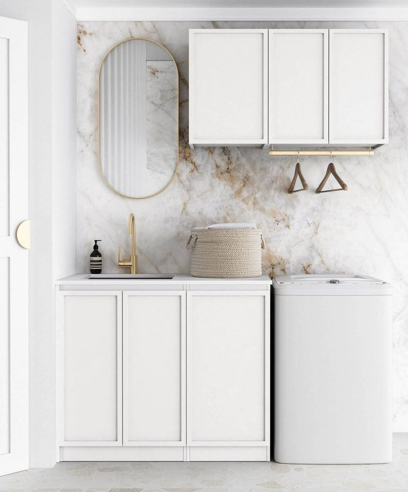 OTTI HAMPSHIRE MATTE WHITE 415MM WALL LAUNDRY CABINET