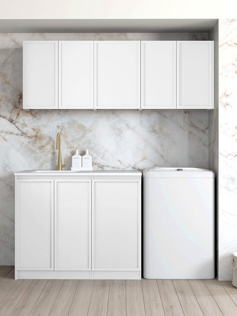 OTTI HAMPSHIRE MATTE WHITE 415MM WALL LAUNDRY CABINET