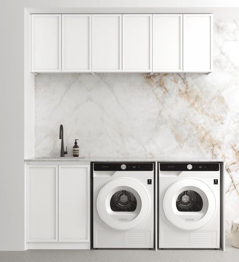 OTTI HAMPSHIRE MATTE WHITE 630MM WALL LAUNDRY CABINET