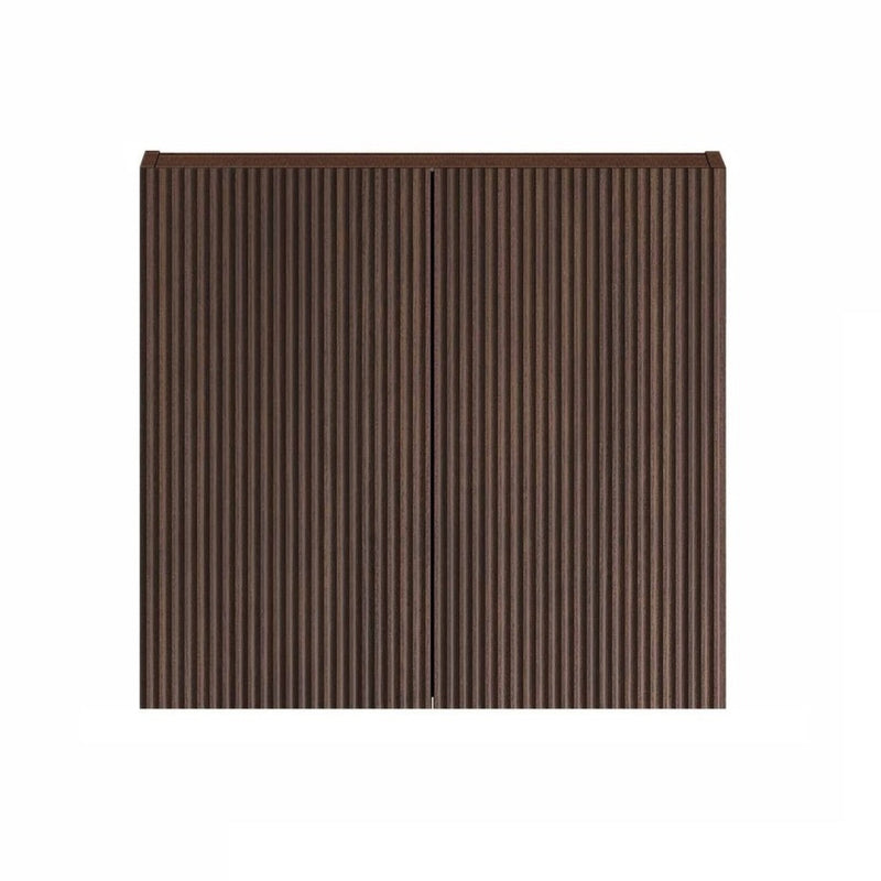 OTTI HAVANA SABLE WALNUT FLUTED 1305MM LAUNDRY AND WALL CABINET WITH STONE TOP & SINK (PACKAGE-B)