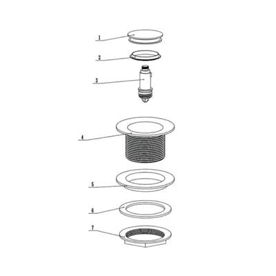 OTTI BATHTUB POP-UP PLUG AND WASTE 40MM GUN METAL