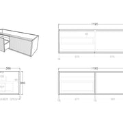Bellevue Wall Hung Ensuite Vanity 1200 (Prime Oak) - Aqualux Bathrooms- Poseidon