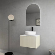 Bellevue Wall Hung Ensuite Vanity 600 (Coastal Oak) - Aqualux Bathrooms- Poseidon