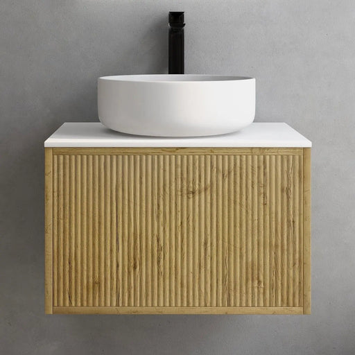 Bellevue Wall Hung Ensuite Vanity 600 (Prime Oak) - Aqualux Bathrooms- Poseidon