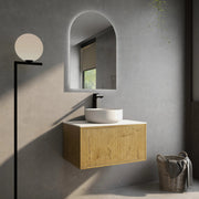 Bellevue Wall Hung Standard Vanity 750 (Prime Oak) - Aqualux Bathrooms- Poseidon