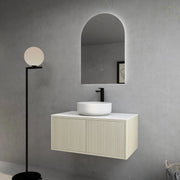 Bellevue Wall Hung Ensuite Vanity 900 (Coastal Oak) - Aqualux Bathrooms- Poseidon