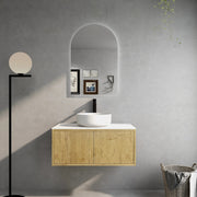 Bellevue Wall Hung Ensuite Vanity 900 (Prime Oak) - Aqualux Bathrooms- Poseidon