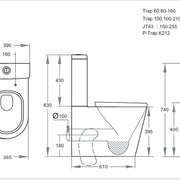 Avery Box Rim White Toilet Suit - Aqualux Bathrooms- Poseidon