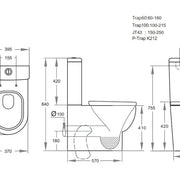 Pola Box Rim Toilet Suite - Aqualux Bathrooms- Poseidon