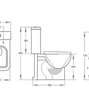 Poseidon Cubo Closed Couple Toilet Suite Poseidon
