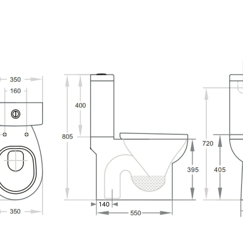 Poseidon Zion Close Coupled Toilet Suite Poseidon