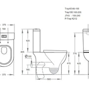 Poseidon Theo Box Back to Wall Toilet Suite Poseidon
