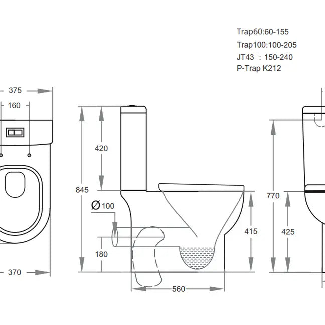 Poseidon Theo Box Back to Wall Toilet Suite Poseidon