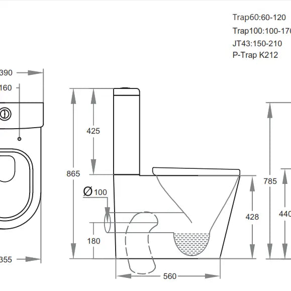 Livis Rimless Toilet Suite - Aqualux Bathrooms- Poseidon