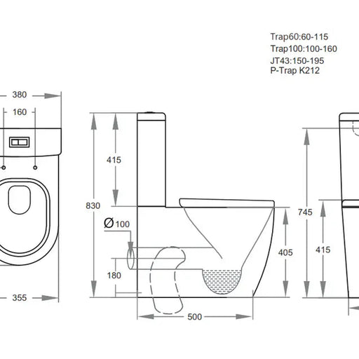 Rola Box Rim Toilet Suite - Aqualux Bathrooms- Poseidon