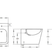 Poseidon Qubist Wall Faced Floor Bidet Poseidon