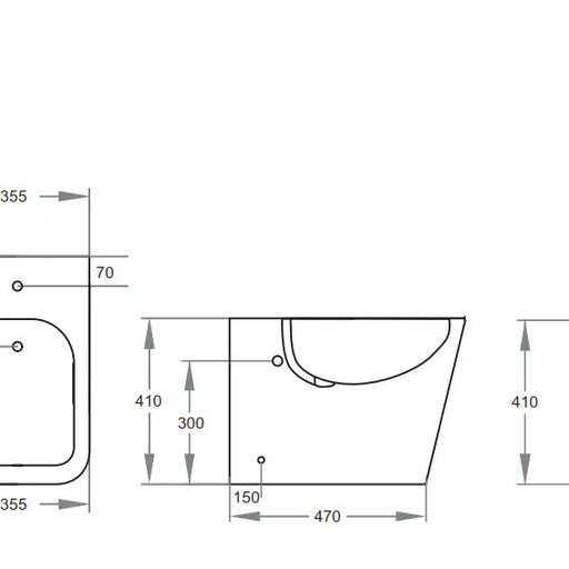 Poseidon Qubist Wall Faced Floor Bidet Poseidon