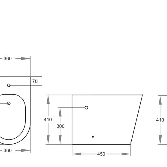 Poseidon Veda Wall Faced Floor Bidet Poseidon